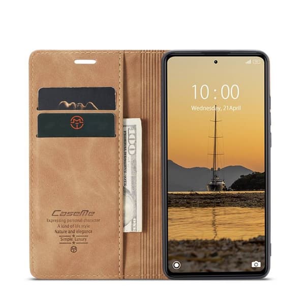 CaseMe Smart Magnet FlipCase Xiaomi Redmi Note 12 5G - Brun