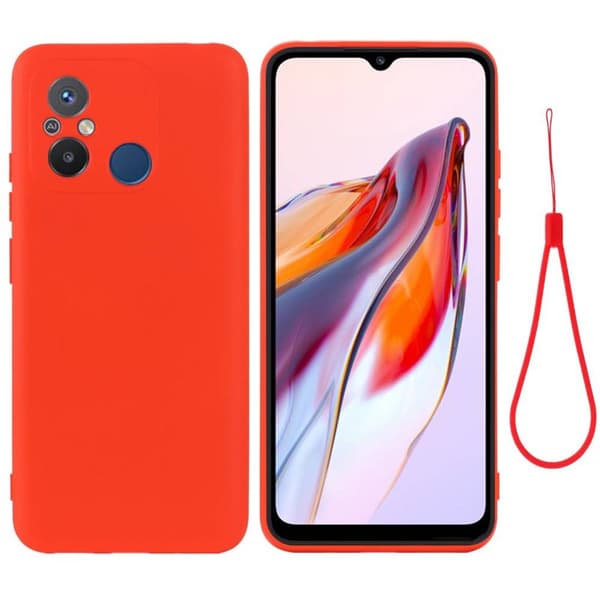 Liquid silikondeksel Xiaomi Redmi 12C - Rød