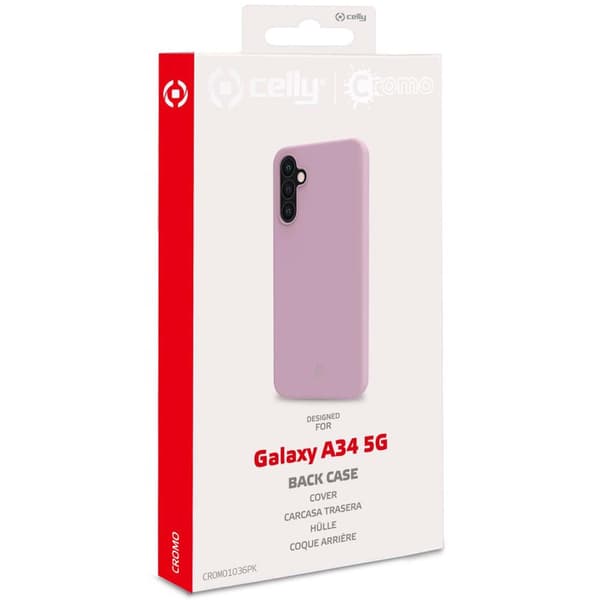 Cromo Pehmeä kumikotelo Galaxy A34 5G Pink