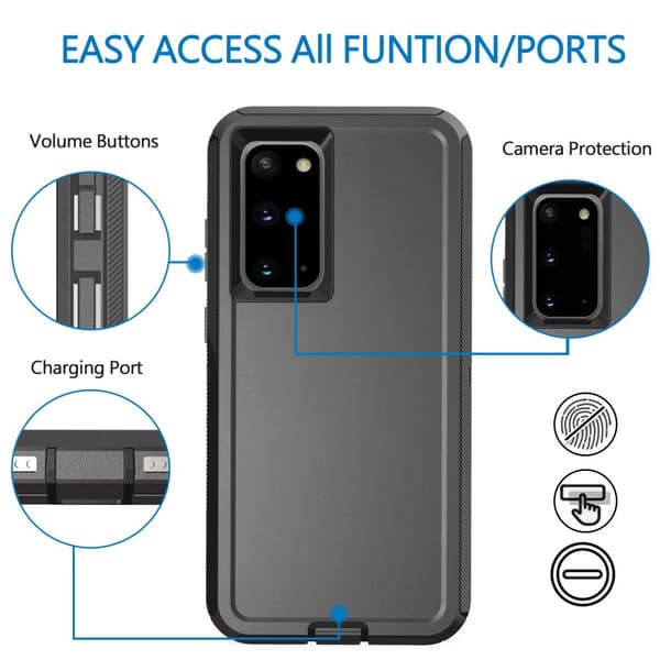 Puhelinkotelo vyöpidikkeellä pudotuksenkestävä, pölytiivis, käyttöikäinen vedenkestävä Musta  Samsung S22