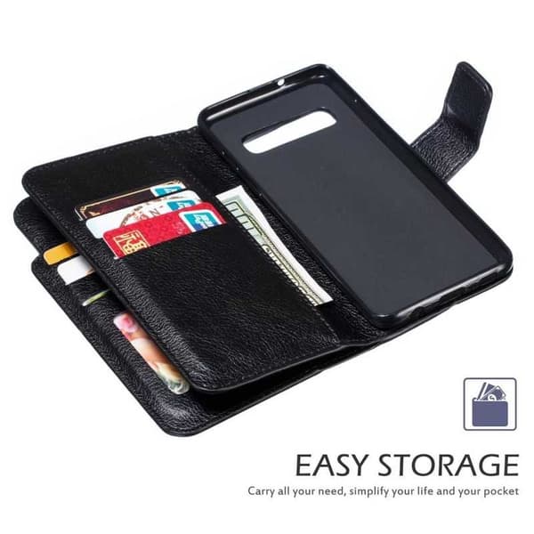 Samsung S10 praktisk pung-etui med 12-bakker Array V4