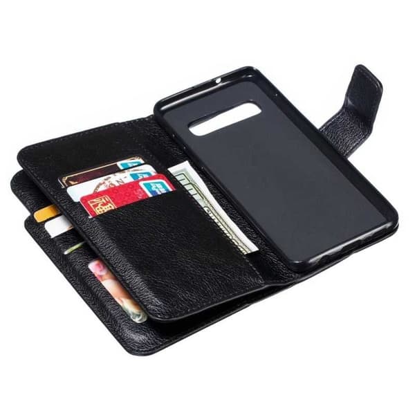 Samsung S10 praktisk pung-etui med 12-bakker Array V4