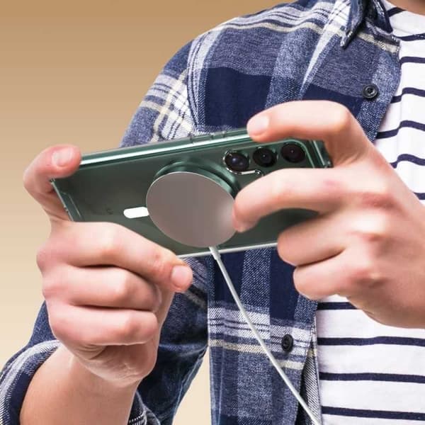 Samsung S21 Transparent Stötdämpande Skal MagSafe-Kompatibelt