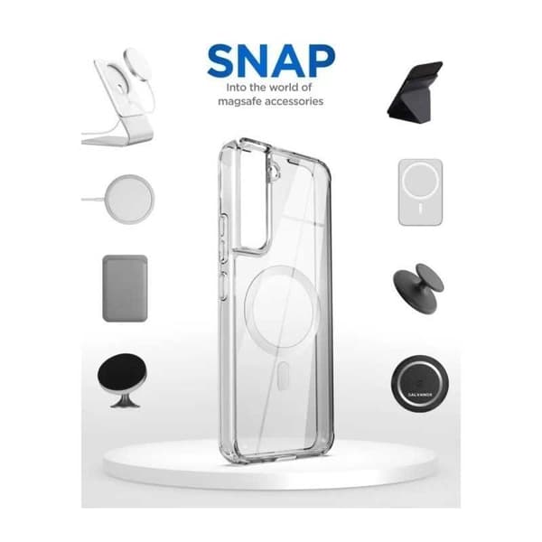 Samsung S21 Transparent Stötdämpande Skal MagSafe-Kompatibelt