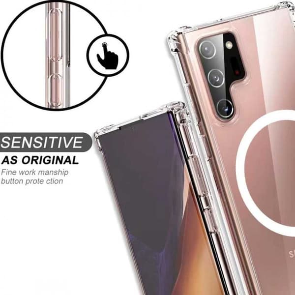Samsung S21 Ultra Transparent stødabsorberende cover MagSafe-kompatibel