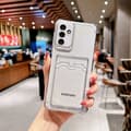 Miniatyrbillede 2 af 5: Tyndt stødsikkert mobilcover med kortslot Samsung A14 5G/4G