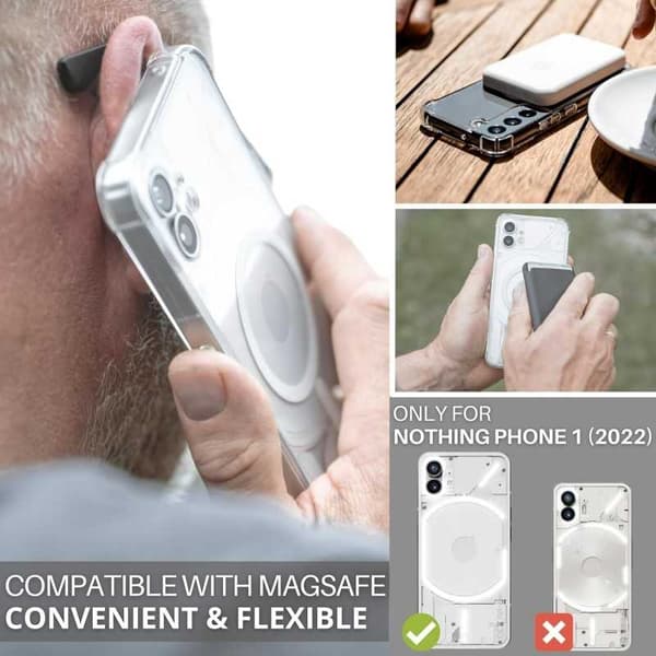 Nothing Phone 1 Transparent stødabsorberende cover MagSafe-kompatibel