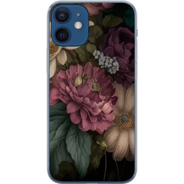Apple iPhone 12 mini Läpinäkyvä kuori Kukat