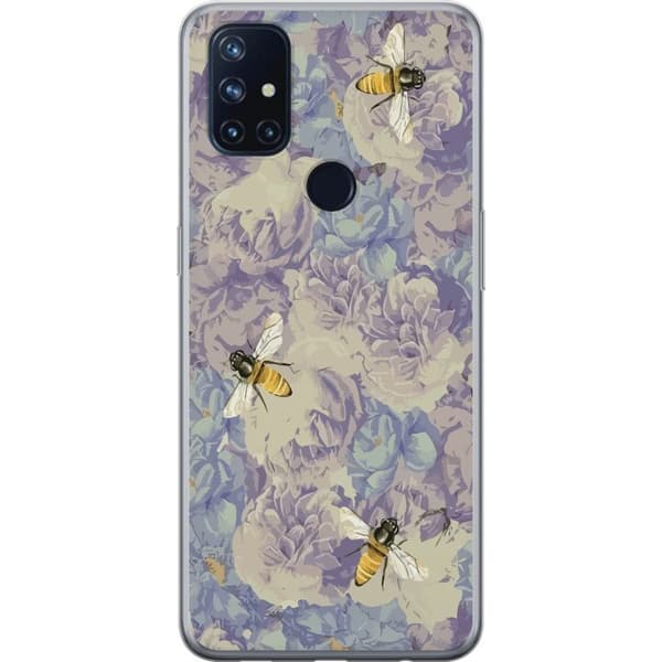 OnePlus Nord N10 5G Genomskinligt Skal Bin Blommor