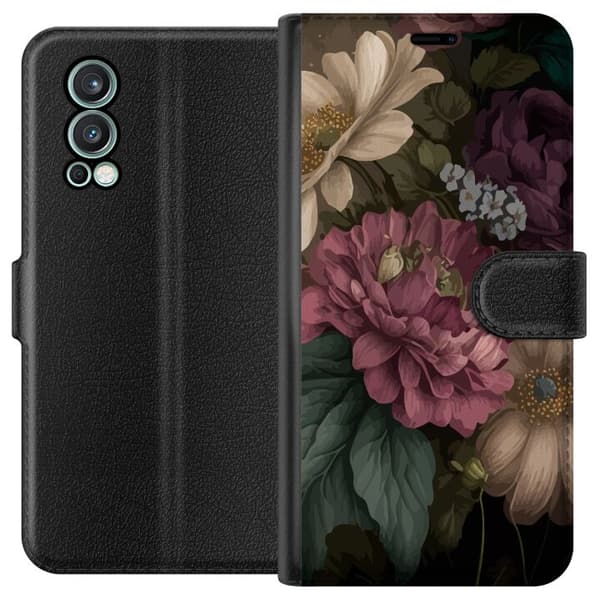 OnePlus Nord 2 5G Lommeboketui Blomster