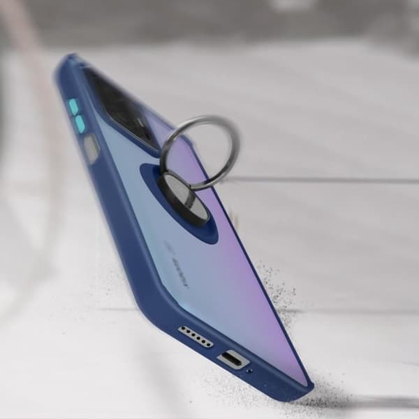 Coque - Xiaomi - 11T och 11T Pro - Metallring - Videostöd - Blå
