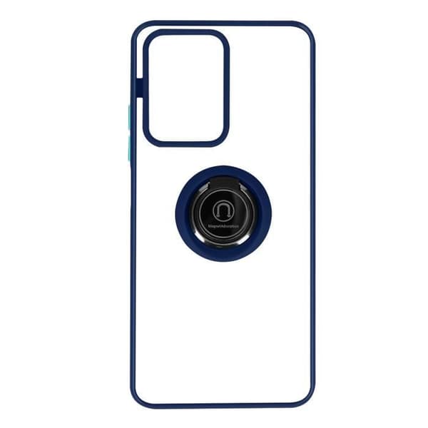 Coque - Xiaomi - 11T och 11T Pro - Metallring - Videostöd - Blå