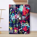 Miniatyrbild 3 av 4: Tabletfodral 10 tum - AVIZAR - Graffiti-mönster - Elastisk stängning - Videostöd/tangentbord - Universell