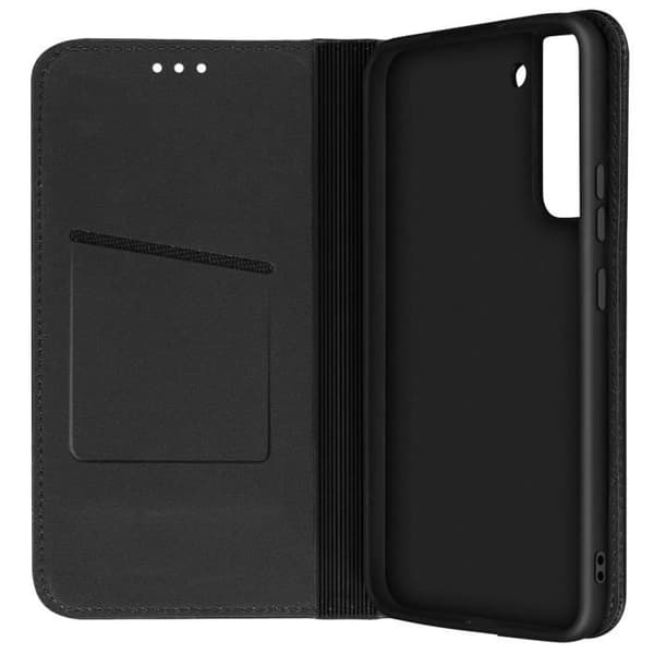 Samsung Galaxy S22 Läderfodral Forcell Smart Pro Läderkorthållare - svart