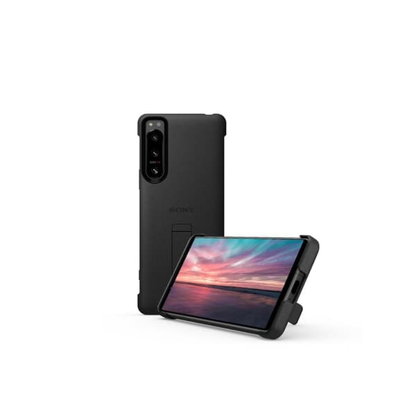 SONY Original Xperia 5 IV skal style cover with stand svart