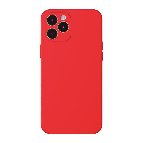 Baseus nestemäinen silikageelikotelo joustava geelikotelo iPhone 12 Pro Max punainen