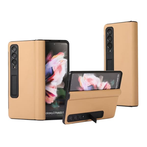 Samsung Galaxy Z Fold3 Mobilskal Fodral Läder - Brun