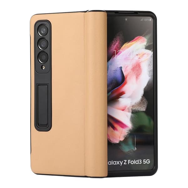 Samsung Galaxy Z Fold3 Mobilskal Fodral Läder - Brun