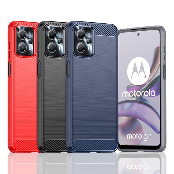 SKALO Motorola Moto G23 4G Armor Carbon Stødsikker TPU-cover