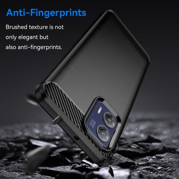 SKALO Motorola Moto G73 5G Armor Carbon Iskunkestävä TPU suojakuori