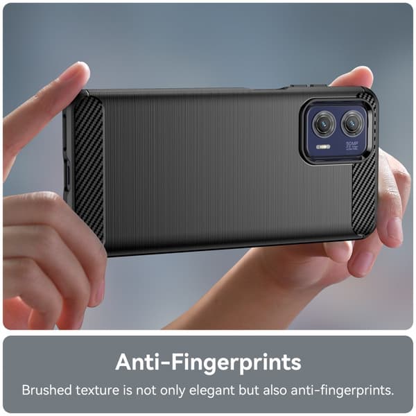 SKALO Motorola Moto G73 5G Armor Carbon Iskunkestävä TPU suojakuori