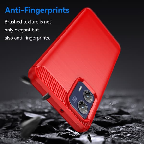 SKALO Motorola Moto G73 5G Armor Carbon Iskunkestävä TPU suojakuori