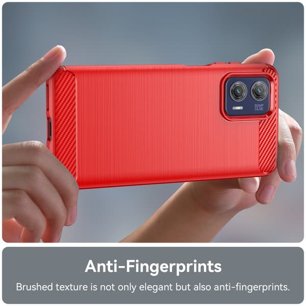 SKALO Motorola Moto G73 5G Armor Carbon Iskunkestävä TPU suojakuori