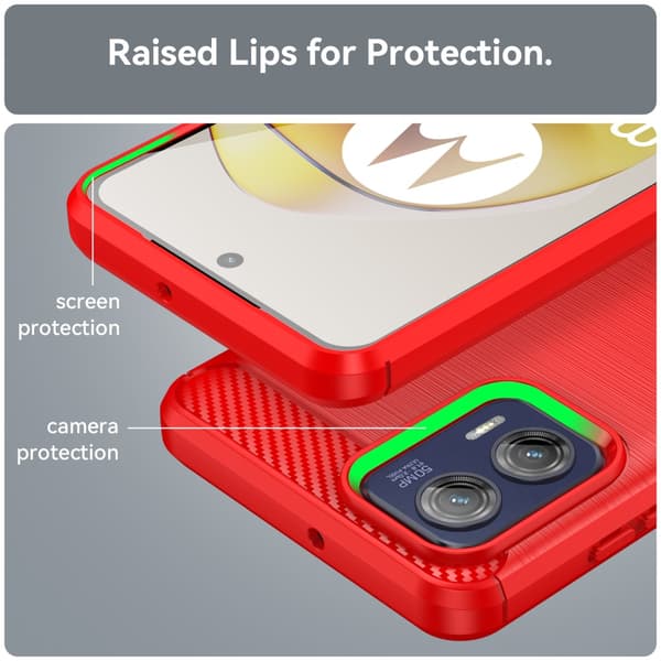 SKALO Motorola Moto G73 5G Armor Carbon Iskunkestävä TPU suojakuori