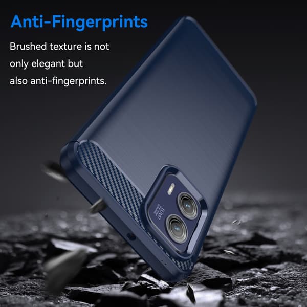 SKALO Motorola Moto G73 5G Armor Carbon Iskunkestävä TPU suojakuori