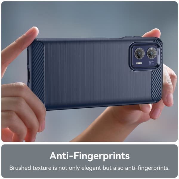 SKALO Motorola Moto G73 5G Armor Carbon Iskunkestävä TPU suojakuori