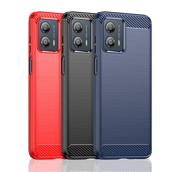 SKALO Motorola Moto G73 5G Armor Carbon Iskunkestävä TPU suojakuori
