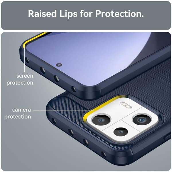 SKALO Xiaomi 13 5G Armor Carbon Iskunkestävä TPU suojakuori