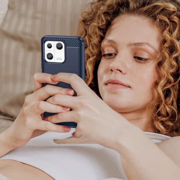 SKALO Xiaomi 13 5G Armor Carbon Iskunkestävä TPU suojakuori
