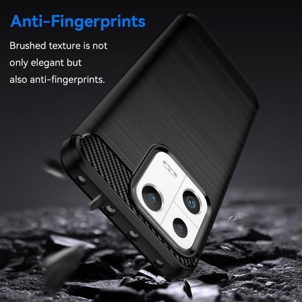 SKALO Xiaomi 13 5G Armor Carbon Iskunkestävä TPU suojakuori