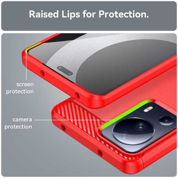 SKALO Xiaomi 13 Lite Armor Carbon Stöttåligt TPU-skal