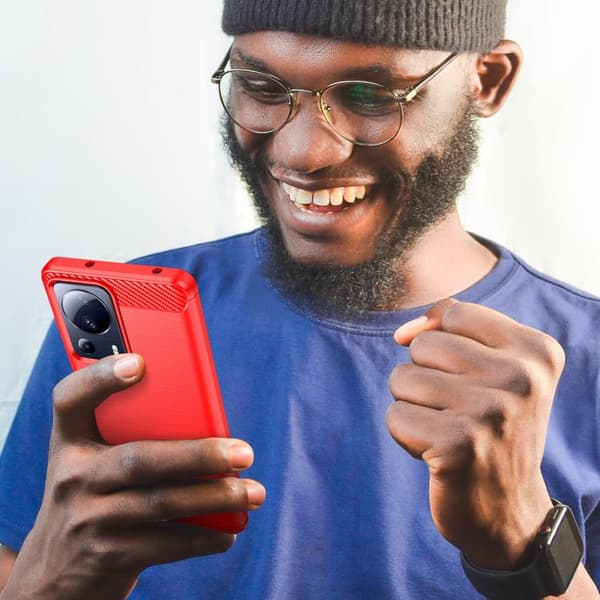 SKALO Xiaomi 13 Lite Armor Carbon Stöttåligt TPU-skal