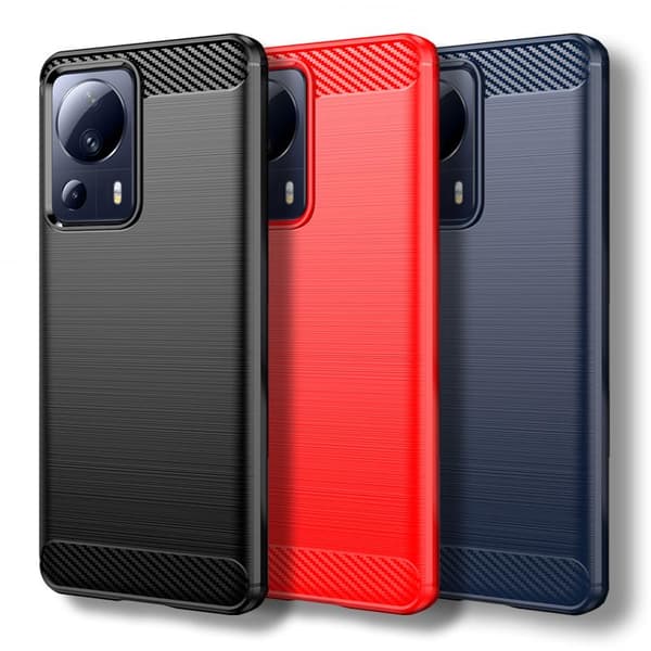 SKALO Xiaomi 13 Lite Armor Carbon Stöttåligt TPU-skal