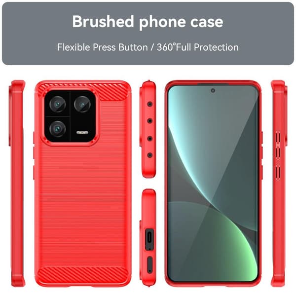 SKALO Xiaomi 13 Pro 5G Armor Carbon Stöttåligt TPU-skal