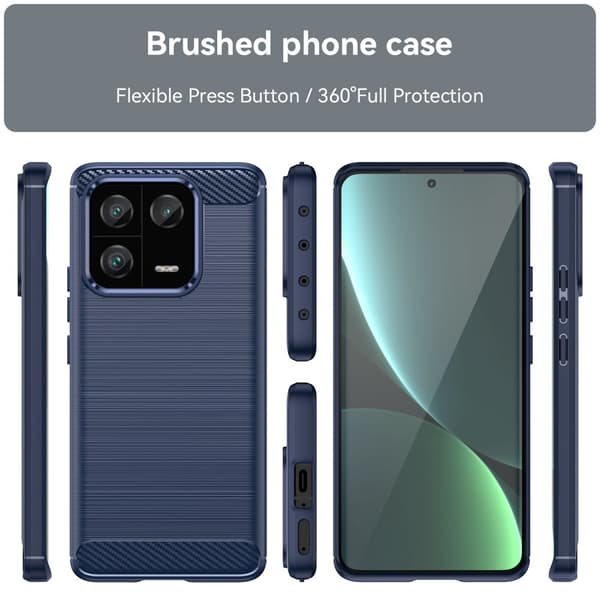 SKALO Xiaomi 13 Pro 5G Armor Carbon Stöttåligt TPU-skal