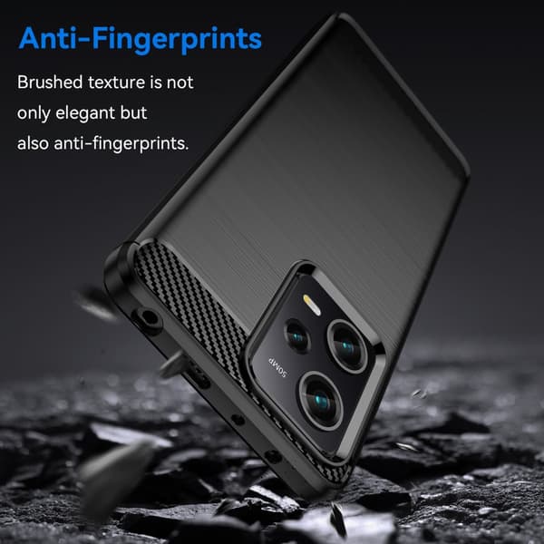 SKALO Xiaomi Redmi Note 12 Pro 5G Armor Carbon Stöttåligt TPU-skal