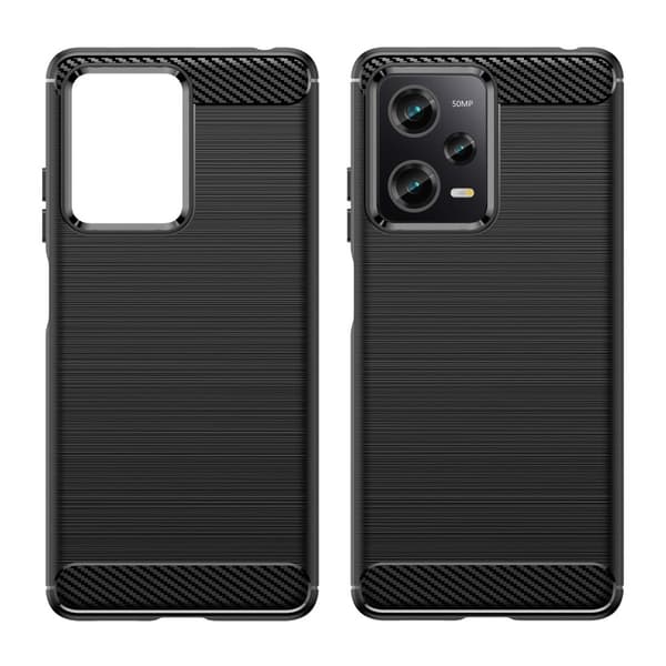 SKALO Xiaomi Redmi Note 12 Pro 5G Armor Carbon Stöttåligt TPU-skal