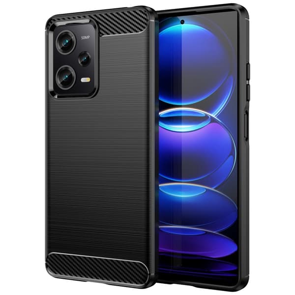 SKALO Xiaomi Redmi Note 12 Pro 5G Armor Carbon Stöttåligt TPU-skal