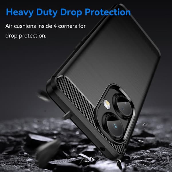 SKALO OnePlus Nord CE 3 Lite 5G Armor Carbon Stöttåligt TPU-skal