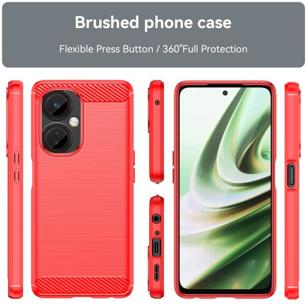 SKALO OnePlus Nord CE 3 Lite 5G Armor Carbon Stöttåligt TPU-skal