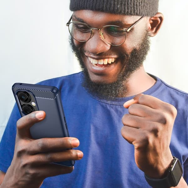SKALO OnePlus Nord CE 3 Lite 5G Armor Carbon Stöttåligt TPU-skal