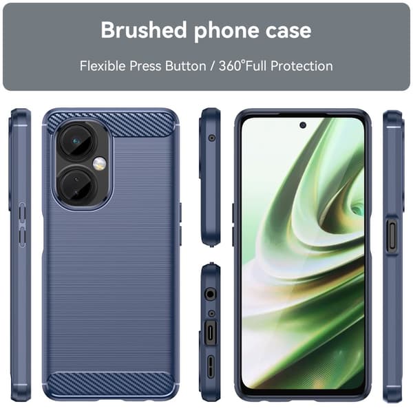 SKALO OnePlus Nord CE 3 Lite 5G Armor Carbon Stöttåligt TPU-skal