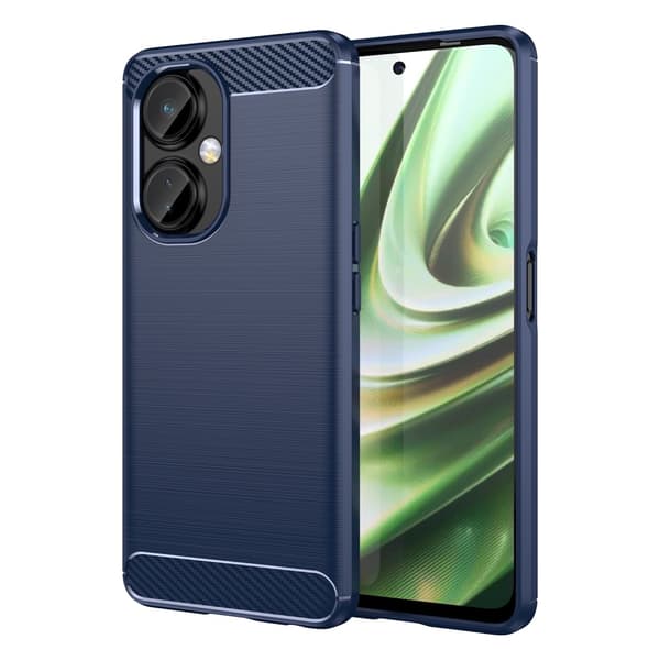 SKALO OnePlus Nord CE 3 Lite 5G Armor Carbon Stöttåligt TPU-skal Blå