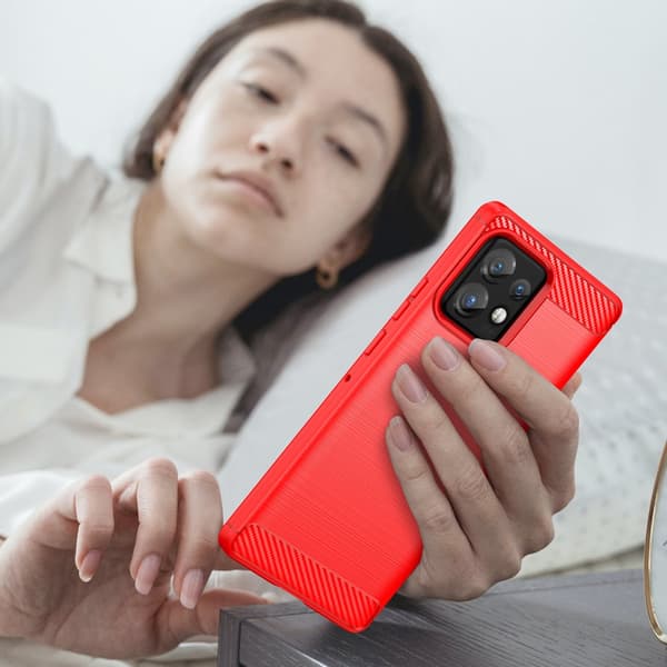 SKALO Motorola Edge 40 Pro 5G Armor Carbon Iskunkestävä TPU suojakuori