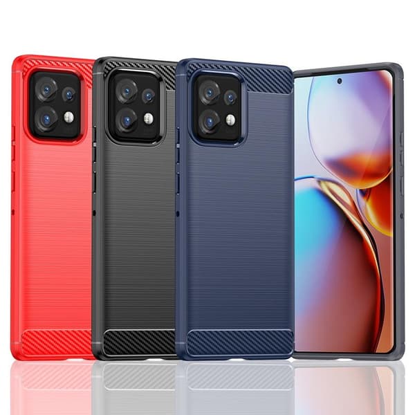 SKALO Motorola Edge 40 Pro 5G Armor Carbon Iskunkestävä TPU suojakuori