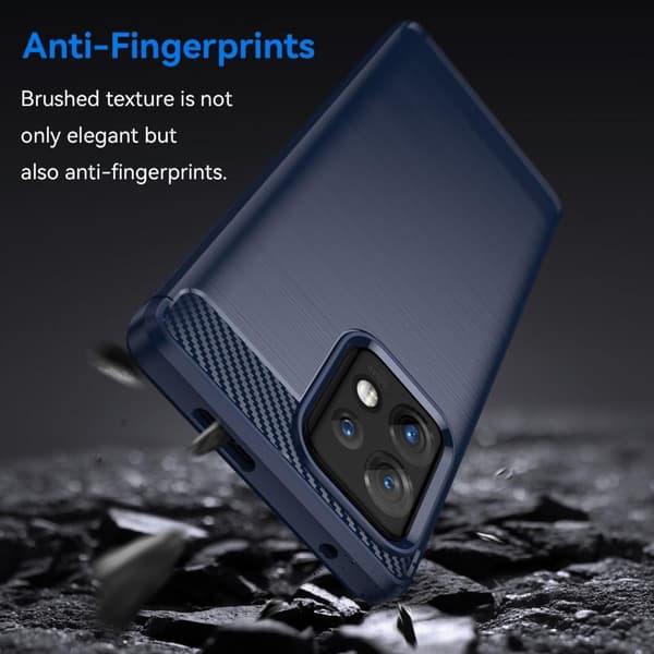 SKALO Motorola Edge 40 Pro 5G Armor Carbon Iskunkestävä TPU suojakuori